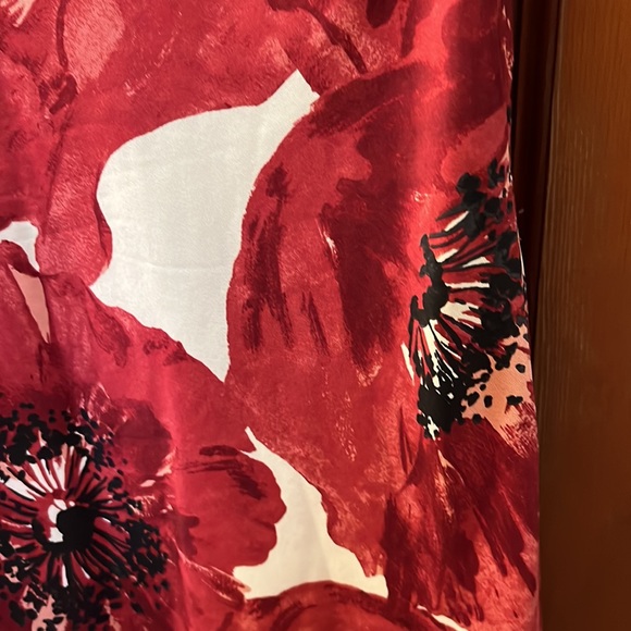 Ann Taylor 100% silk poppy dress size 6. Side zip. Cap sleeves. Beautiful. - Picture 3 of 3